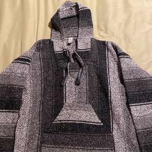 Baja Hoodie. Size Small. Black, white, and grey.